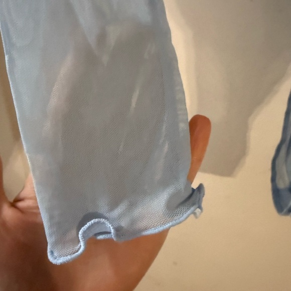 Free People Light Blue Ruched Bodysuit - Picture 3 of 7